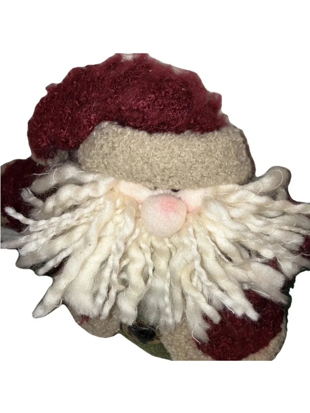 Country Santa Claus Christmas Weighted Holiday Plush Cabin Fireplace Decor 18 In
